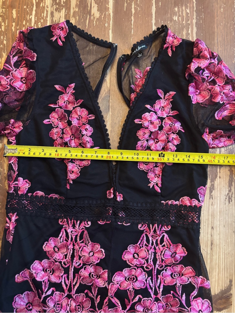For Love and Lemons x Free People (UK) Temecula lace embroidered pantsuit. Large - Picture 8 of 12